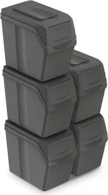 Produktbild von Sortibox 5x20L sada separačných nádob sivá ISWB20S5