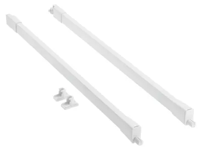 Produktbild von GTV MBPRO Square Längsschiene für Schubladen MBPRO 550mm weiß – Länge: 550 mm; Farbe: weiß; Verkauft als links + rechts Set. | Högert Technik