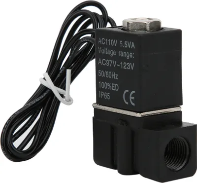 Image de Electrovanne plastique à réponse rapide 110V 2 positions 2 voies Air Eau Huile