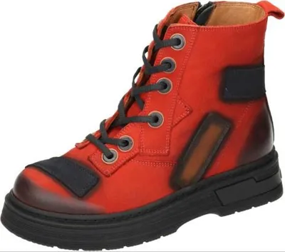 Immagine prodotto di Scarpe stringate alla caviglia Manitu, rosse, taglia 39