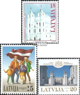 Produktbild von Briefmarken Lettland 1999 Mi 505,506,510 (kompl.Ausg.) postfrisch Kirchen