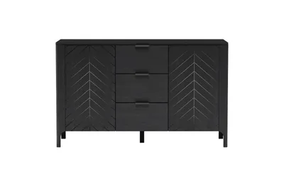 Image de MINIO go for it, commode "MONZA" 153 cm, trois tiroirs, noir