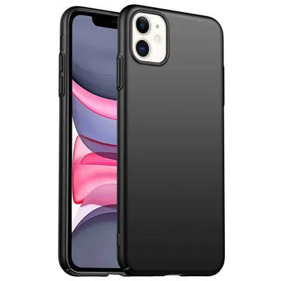 Immagine prodotto di custodia iPhone 11, sottile PC opaco anti-impronta protettiva per iPhone 11 nero