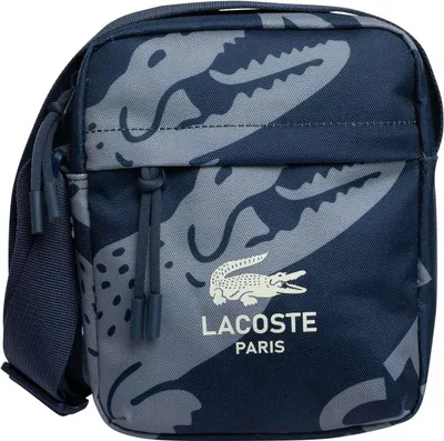 Produktbild von Lacoste Umhängetasche mit Allover-Logo, Blau One Size