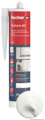 Produktbild von fischer Premium Strukturacryl Texture, weiß, 310 ml