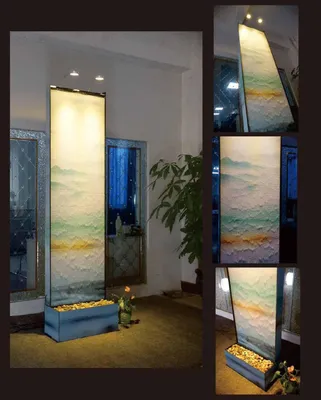 Produktbild von Trennwand Wasserwand Säule Wände Waterwall LED 60x210cm Wasserwände