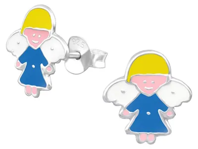 Produktbild von Kinder-Ohrstecker: 925 Silber Ohrringe „Engel“