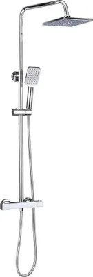 Produktbild von Famanu Duschsystem mit Thermostat und Regenduschset - Chrom