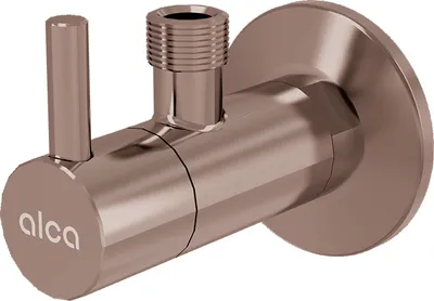 Produktbild von alcadrain Eckventil mit einem Filter 1/2"×3/8", RED GOLD-Matt gebürstet