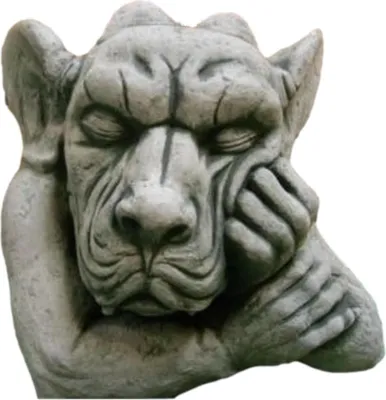 Produktbild von Schöner Gargoyle rechts aus Steinguss Neu Frostfest Witterungsbeständig PO-482a