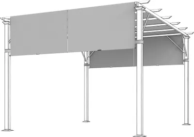 Image de Pergola Replacement Canopy, UV Protection, 3x3m, Light Grey