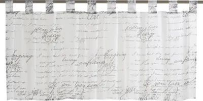 Produktbild von Elbersdrucke Bistrogardine Loveletter 00 weiß-schwarz 48x140 cm