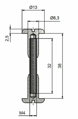 Obrázok produktu pre spojovacie armatúry 38mm Zn (50ks)