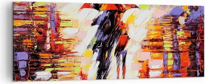 Produktbild von Bild auf Leinwand - Leinwandbild - gehen liebhaber - 140x50cm - Wand Bild - Wanddeko - Wandbilder - Leinwanddruck - Bilder - Kunstdruck - Wanddekoration - Leinwand bilder - Wandkunst - AB140x50-3527