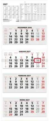 Produktbild von 4-Monatskalender rot 2027
