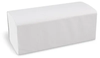 Produktbild von 4000x Falthandtücher Papierhandtuch 23x21cm 2-lagig weiß geprägt  Zick Zack V-Falz