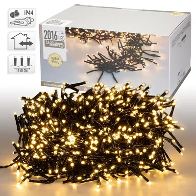 Immagine prodotto di ECD Germany Fata LED 14,5 m con 2016 LED bianco caldo, funzionamento a corrente, IP44 impermeabile, interno/esterno, luci natalizie albero di Natale