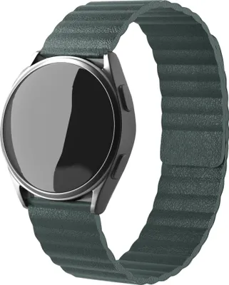 Produktbild von Strap-it Samsung Galaxy Watch 6 Classic 47mm Leder Armband Loop (Viridiangrün)