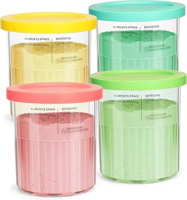 Produktbild von 4-teilig für NC501 NC500 Sahneeisbehälter-Becherset, Smoothie-Tablett, kompatibel mit Sahneeismaschine der Serie NC501 NC500 von Machinease.