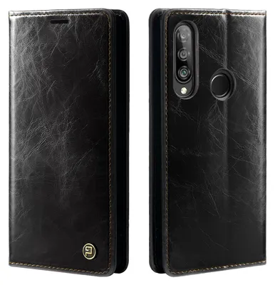 Produktbild von Handyhülle für Huawei P30 Lite Kunstleder Klapphülle Vintage Cover Hülle RFID Schutz Case Kartenfach Farbe: Schwarz