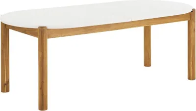 Image de Tirsa table de jardin 95x210cm naturel, blanc.