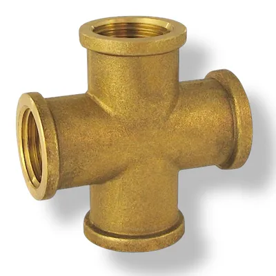 Produktbild von Kreuzstück Messing CW617N Fitting alle Seiten Innengewinde 1 Zoll