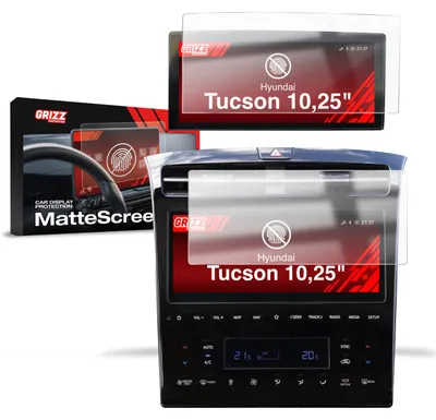 Produktbild von Matte Autodisplayfolie 2in1 für Hyundai Tucson 10,25" (2020-2024), Grizz Protector