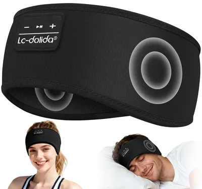 Produktbild von Schlafkopfhörer Bluetooth Sport Stirnband 15h Akku und HiFi-Stereo Mattschwarz