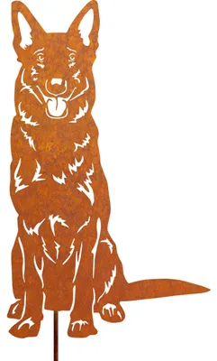Produktbild von Deutsche Schäferhund-Dekoration für den Garten, aus Metall, 58 cm
