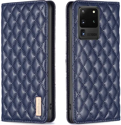 Obrázek produktu pro Galaxy S20 Ultra Case, Elegantní kožené pouzdro typu kniha s flipem a stojánkem pro Samsung Galaxy S20 Ultra Blue
