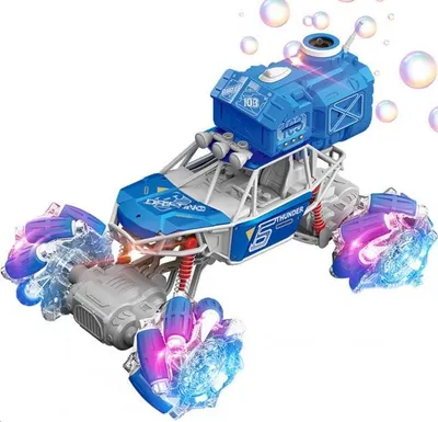 Zdjęcie produktu dla 2,4g Zdalne sterowanie Alloy Car Model 4wd Bubble Blowing Wspinaczka Off- drogowego pojazdu Zabawki na urodziny prezenty niebieski