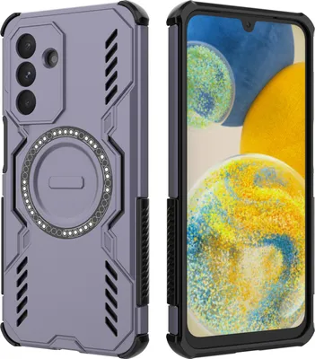 Produktbild von Magnetisch Hülle für Samsung Galaxy A26, Hybrid PC TPU Bumper Stoßfestes Loch Wärmeableitung Handyhülle Lila