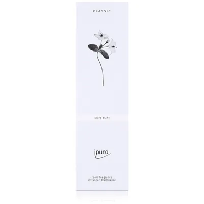 Zdjęcie produktu dla ipuro classic line blanc, Butelka na perfumy, Dyfuzor z zapachem trzcinowym, 0,075 l