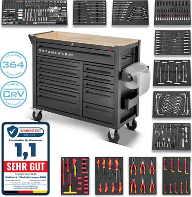 Obrázok produktu pre STAHLWERK dielenský vozík DINO vozík na náradie XXL montážny vozík 364 nástrojov CrV