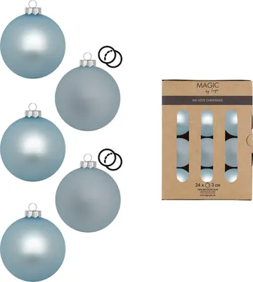 Produktbild von Weihnachtskugeln Glas 3cm 24 Stück - Cordial Blue