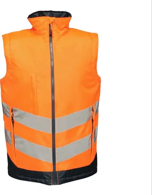 Productafbeelding van Regatta Professional Heren veiligheidsvest RG3819 (2XL) (Oranje/Marineblauw)