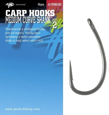 Image de Hameçon de pêche Giants Medium Curve Shank 10pcs G-72083-06
