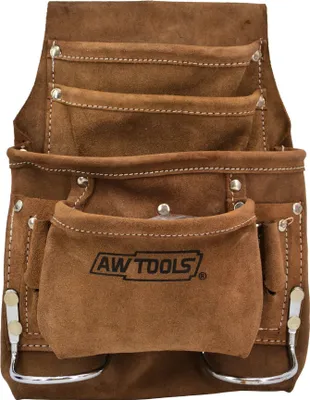 Productafbeelding van AWTOOLS gereedschapstas met 10 vakken, gemaakt van leer