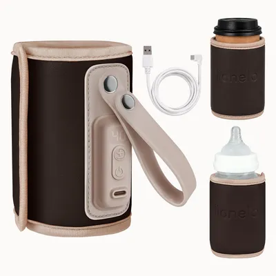 Produktbild von Lionelo Thermup Go Flaschenwärmer Baby, Tragbarer Multifunktional Sterilisator für Babyflaschen, Babykostwärmer und Warmhaltung - Bronze