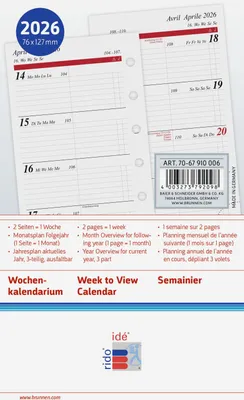Produktbild von 2026 Rido Wochenkalendarium Timing 3 A7