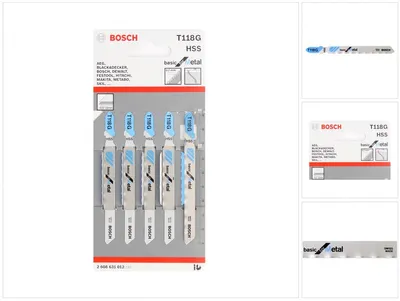 Produktbild von Stichsägeblatt T 118 G Basic for Metal, 5er-Pack
