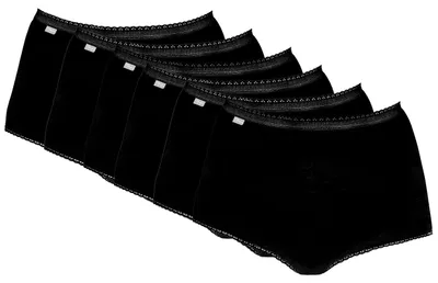 Productafbeelding van Playtex dames katoenen stretch slip met hoge taille, zwart (Noir 001), maat 46