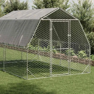 Immagine prodotto di Recinto per Polli con Tetto 2,5x4x2,25 m in Acciaio Zincato