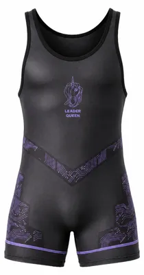 Image de LEADER ID Party Singlet Queen Black/Purple - 1x Taille XS
