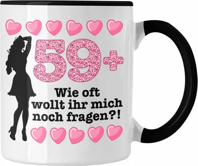 Produktbild von Trendation - 60. Geburtstag Frauen Tasse Geschenk Geschenkidee 60er Geburtstag Spruch Perfektion Mama Mutter Lustiger Spruch Witzig 59+ (Schwarz)