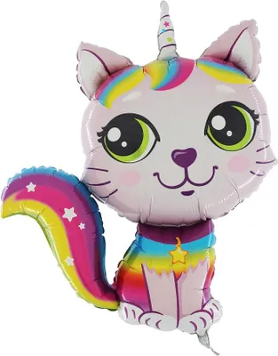 Image de Ballon en plastique « Chat licorne », Grabo