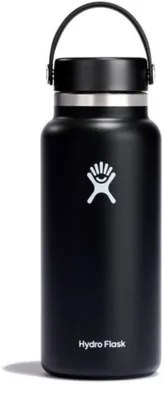 Zdjęcie produktu dla Hydro Flask 32oz Wide Mouth, 946 ml, Codzienne użytkowanie, Czarny, Stal nierdzewna, Black, Dorosły