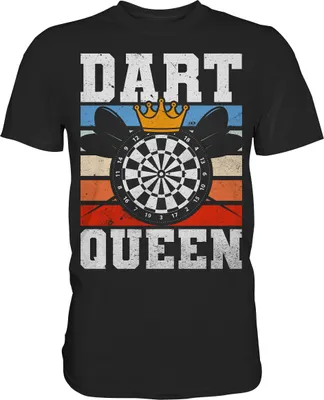Produktbild von Dart Königin Hobby Darts Frau T-Shirt – Black / 5XL