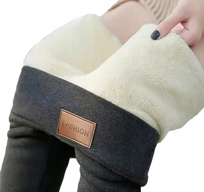 Produktbild von ASKSA Dámské teplé termo legíny s plyšovou podšívkou Slim dlouhé legíny Elastické zimní punčochové kalhoty -M-