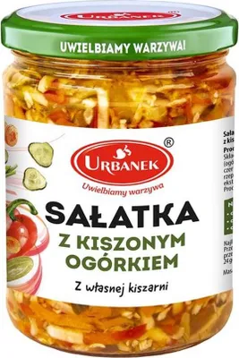 Obrázek produktu pro Sałatka z ogórkiem kiszonym Urbanek 510 g